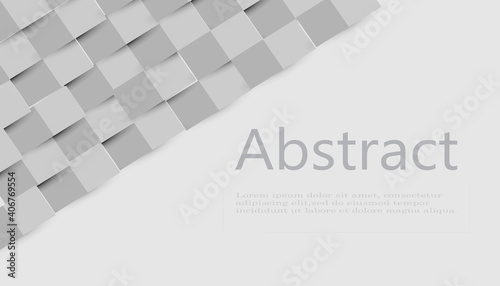 White abstract texture. Vector background 3d paper art style can be used in cover design.