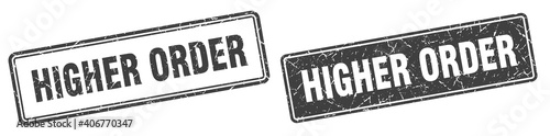 higher order stamp set. higher order square grunge sign