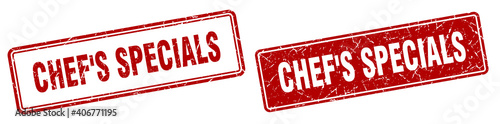 chef's specials stamp set. chef's specials square grunge sign