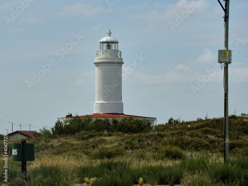 faro antiguo en la playa de viedma photo