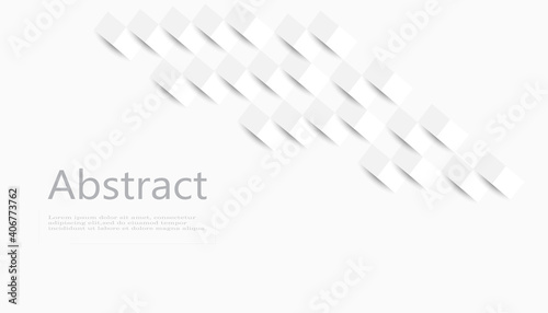 White abstract texture. Vector background 3d paper art style can be used in cover design.