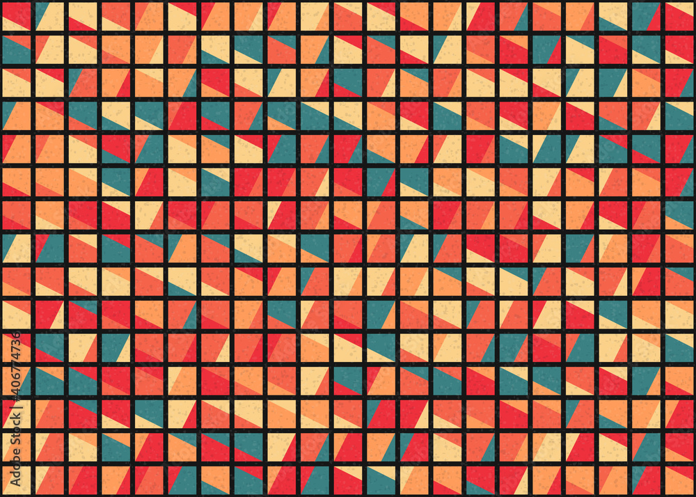 Fototapeta premium Abstract Geometric Pattern generative computational art illustration