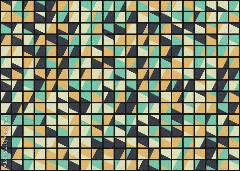 Fototapeta premium Abstract Geometric Pattern generative computational art illustration