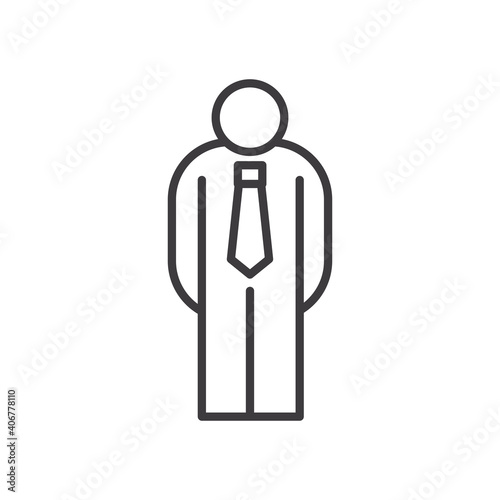 Businessman avatar with necktie vector design