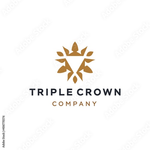 golden crown logo icon. King queen symbol elegant logo vector icon line, Luxurious royal ornament for business