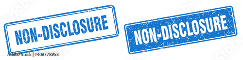 non-disclosure stamp set. non-disclosure square grunge sign