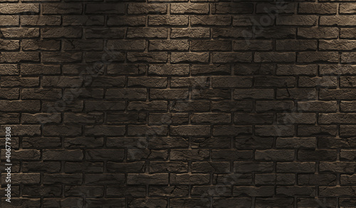3d Rendering Black Stone Wall Background