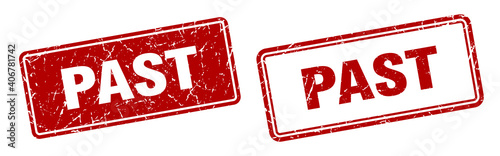 past stamp set. past square grunge sign