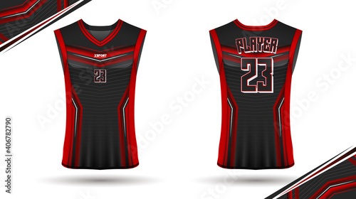 Basketball shirt design, front and back