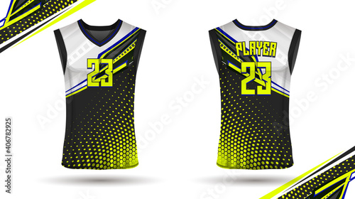 Basketball shirt design, front and back