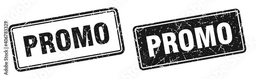 promo stamp set. promo square grunge sign