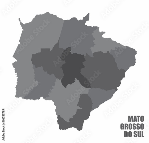 Mato Grosso do Sul State regions map