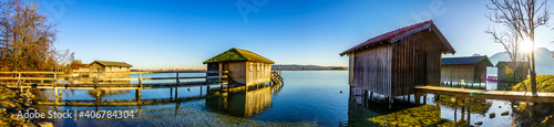 old hut at the kochel lake - bavaria © fottoo
