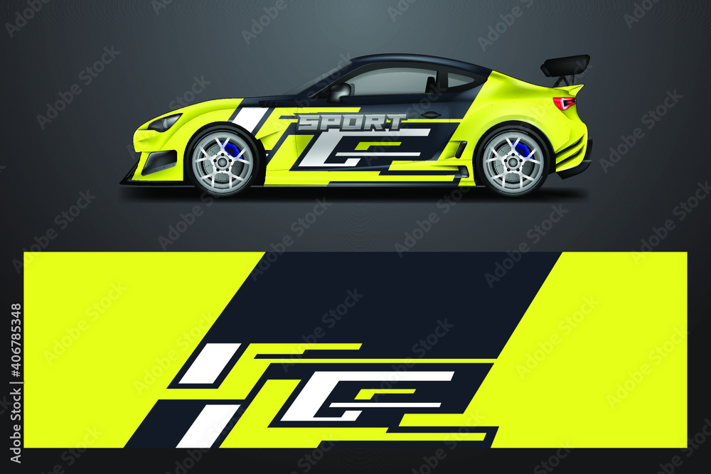 Fototapeta premium Car Wrap Designs Vector , Livery Sticker Vehicle
