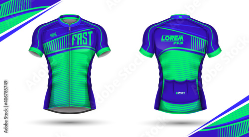 Cycling jersey, front and back