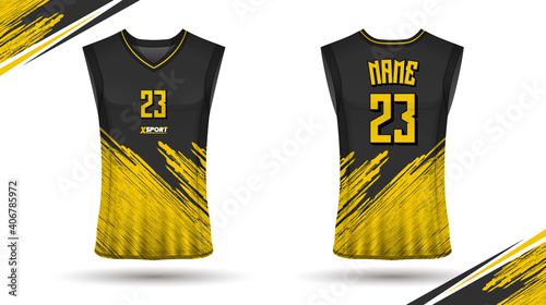Basketball shirt design, front and back