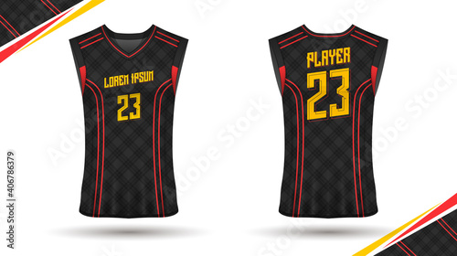Basketball shirt design, front and back