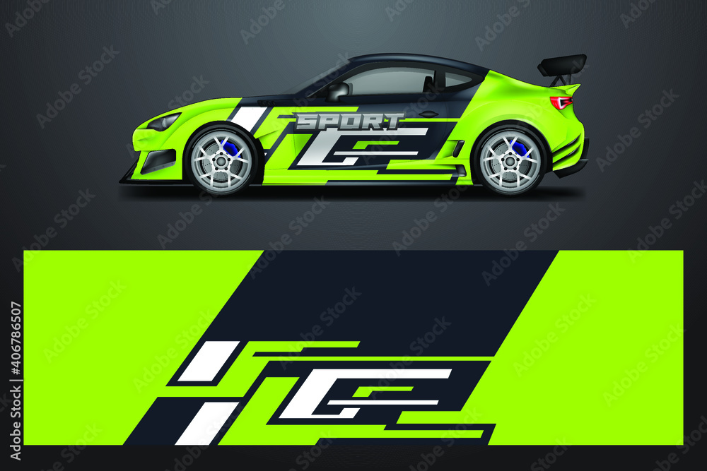 Car Wrap Designs Vector , Livery Sticker Vehicle 