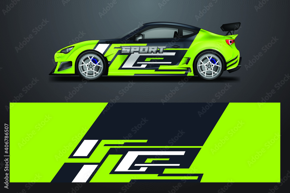 Fototapeta premium Car Wrap Designs Vector , Livery Sticker Vehicle 