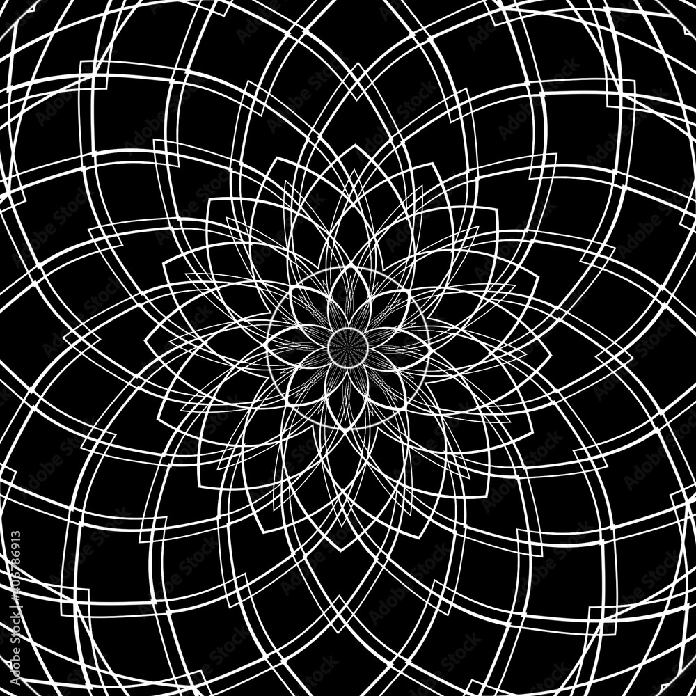 Obraz premium 抽象 曼荼羅 模様 レース