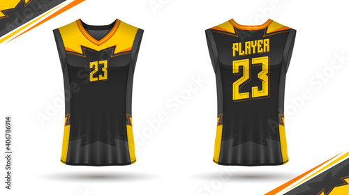 Basketball shirt design, front and back