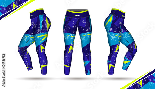 leggings pants training fashion illustration vector with mold