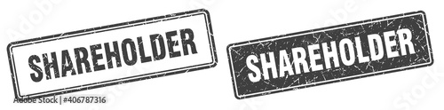 shareholder stamp set. shareholder square grunge sign