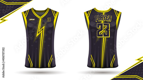 Basketball shirt design, front and back