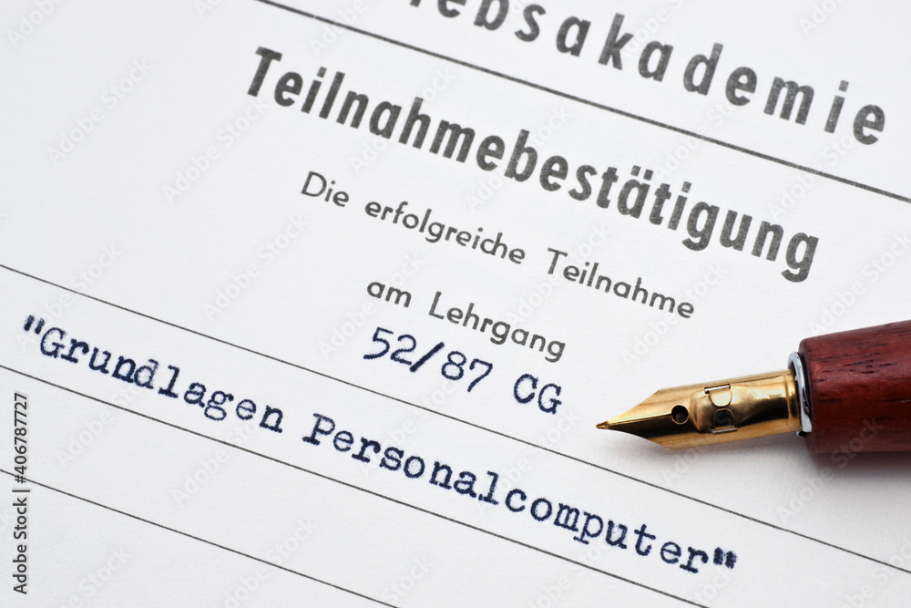 Teilnahmebestätigung