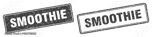 smoothie stamp set. smoothie square grunge sign