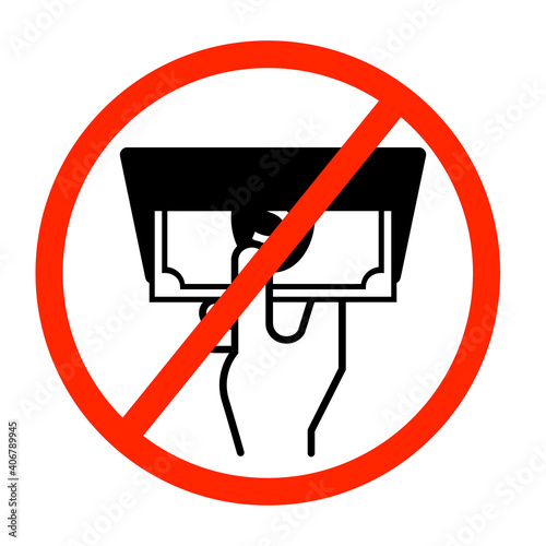 Stop ATM - automated teller machine. Vector