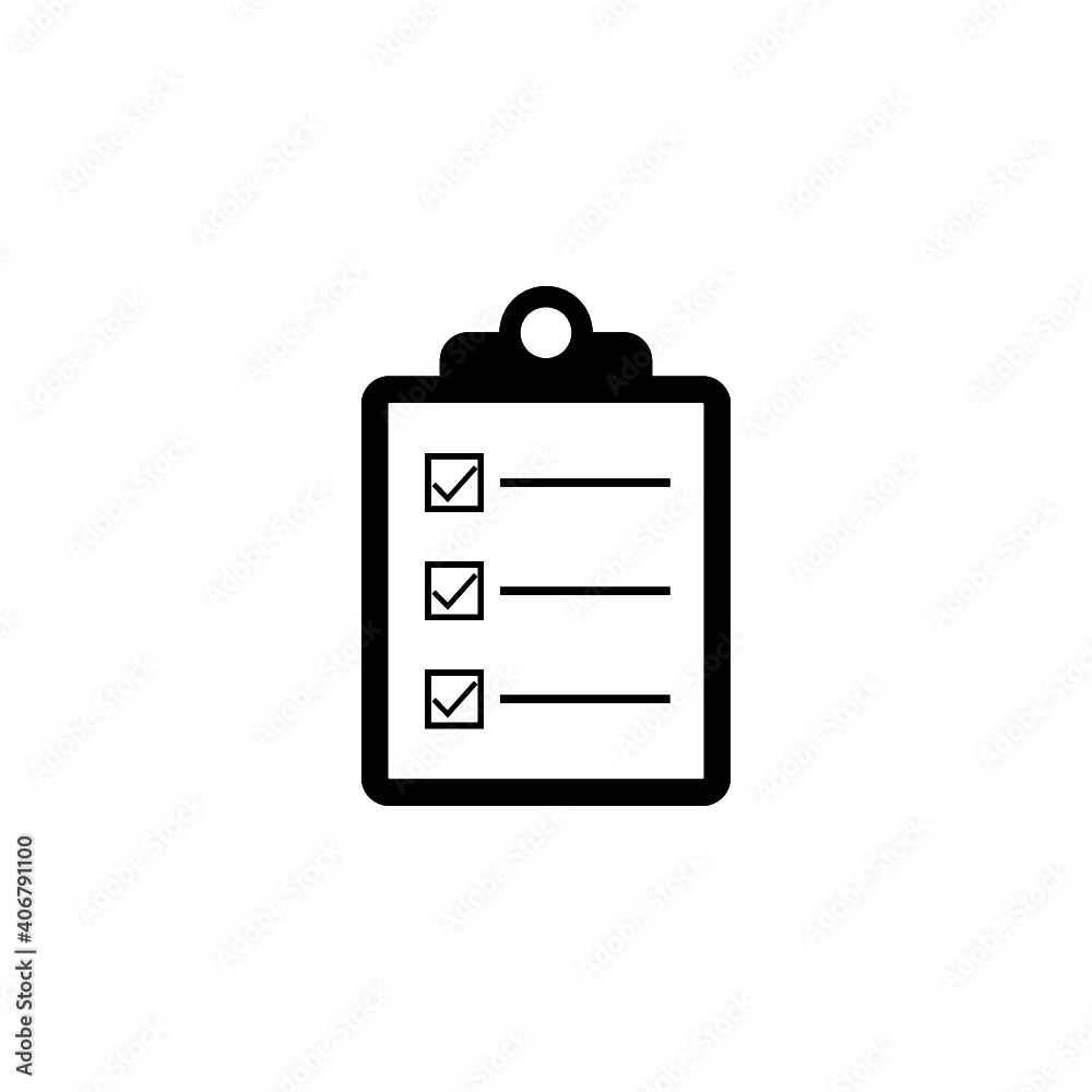 Check list icon isolated on white background Check list icon isolated on white background