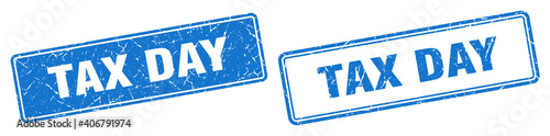 tax day stamp set. tax day square grunge sign