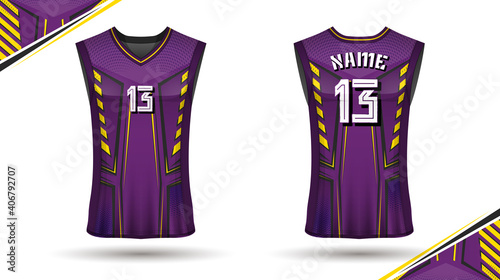 Basketball shirt design, front and back