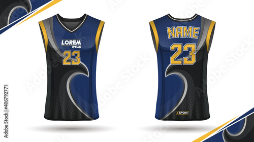 Basketball shirt design, front and back