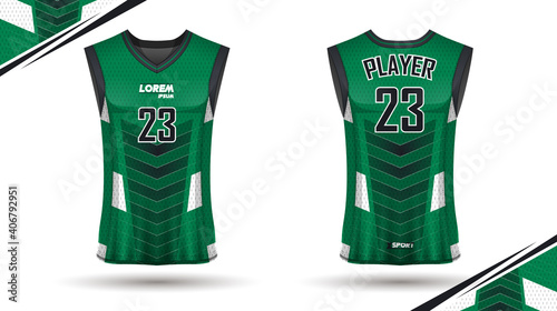 Basketball shirt design, front and back