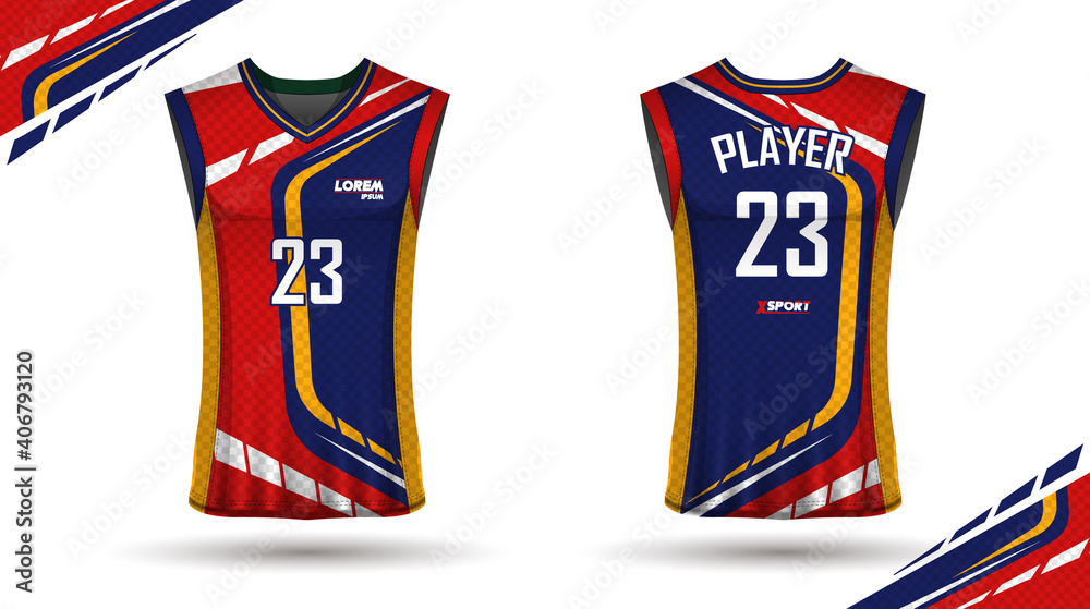 Basketball shirt design, front and back Basketball shirt design, front and back