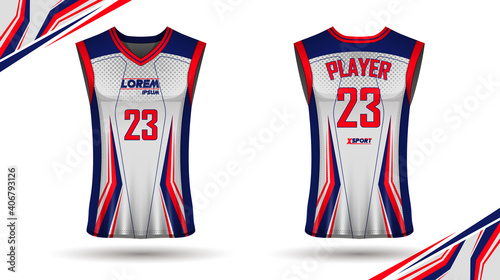 Basketball shirt design, front and back