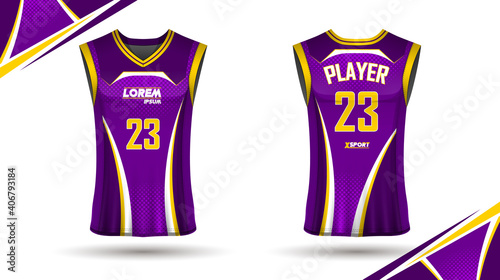 Basketball shirt design, front and back