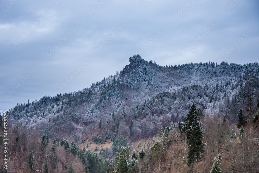 Fototapeta premium mountain landscape at Colibita Bistrita, Romania 2021