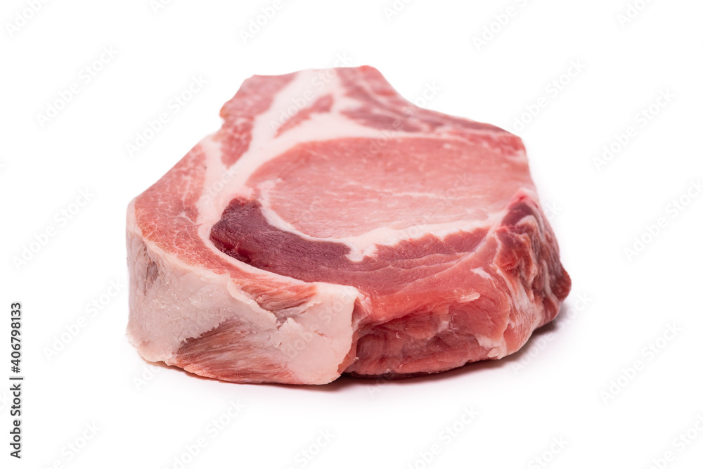 Raw pork isolated on white background. Raw pork isolated on white background.