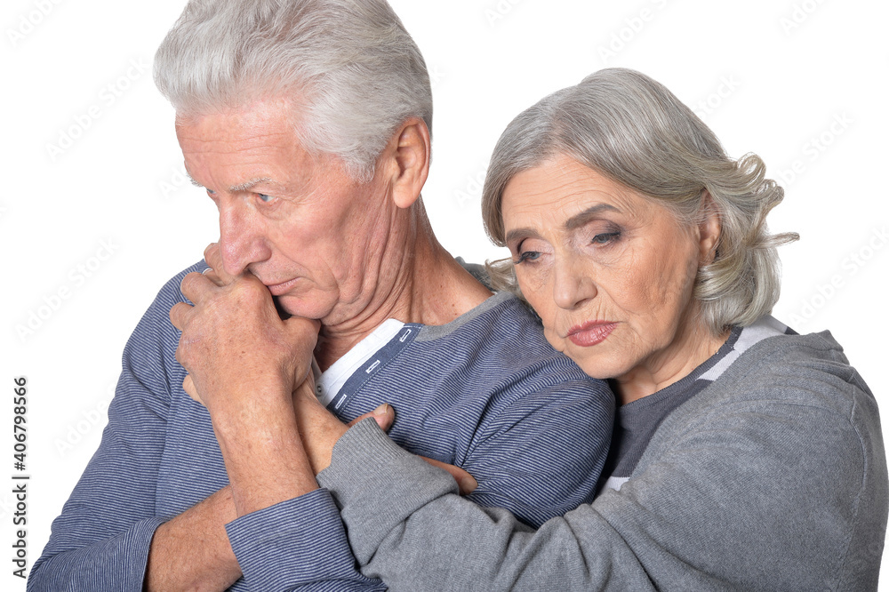 Portrait of thoughtful senior couple Portrait of thoughtful senior couple