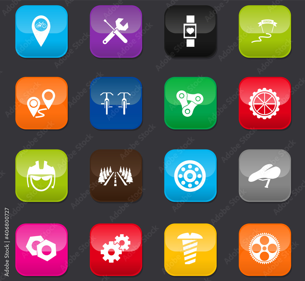 Bicycle icon set Bicycle icon set