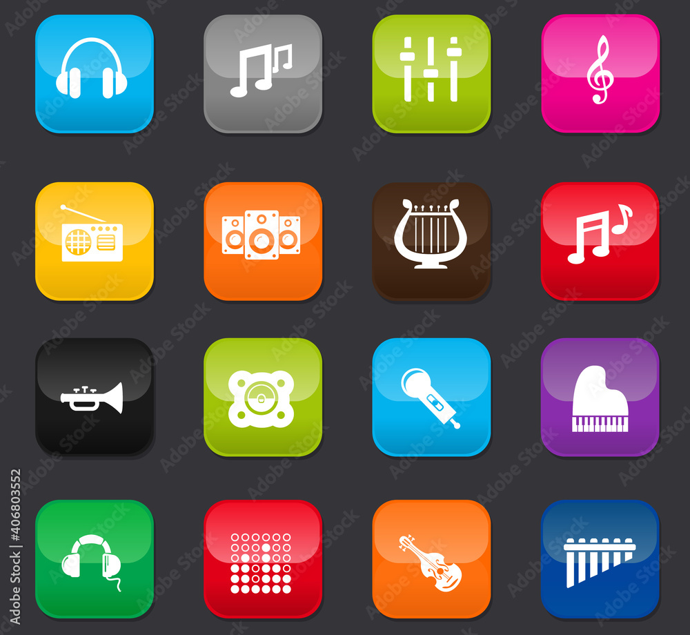 Music icons set