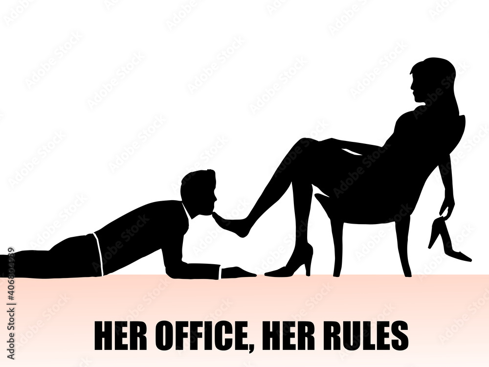 Fototapeta premium dominant lady boss - her rules, her office