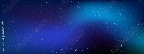 Beautiful galaxy background. Stardust in deep universe and bright shining stars in cosmic. Vector illustration.