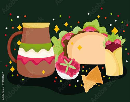 mexico culture traditional food taco sauce nacho and burrito
