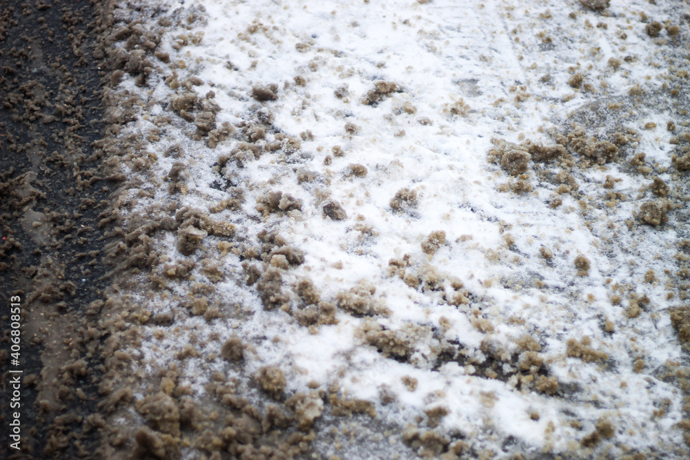 southern city and snow