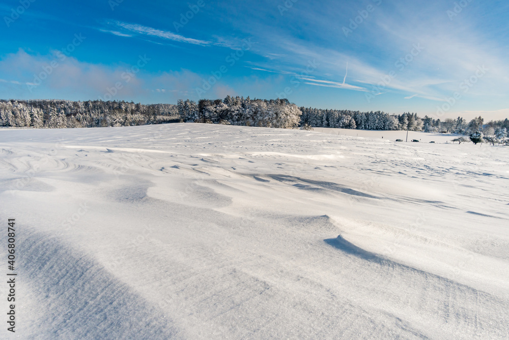 Snowshoe tour at the Gehrenberg near Lake Constance