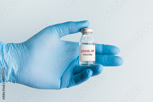 Coronavirus vaccine concept and background. photo